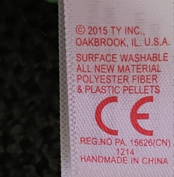 Ty Beanie Boo Speckles Green and Orange Frog Plush Toy - Picture 4 of 7